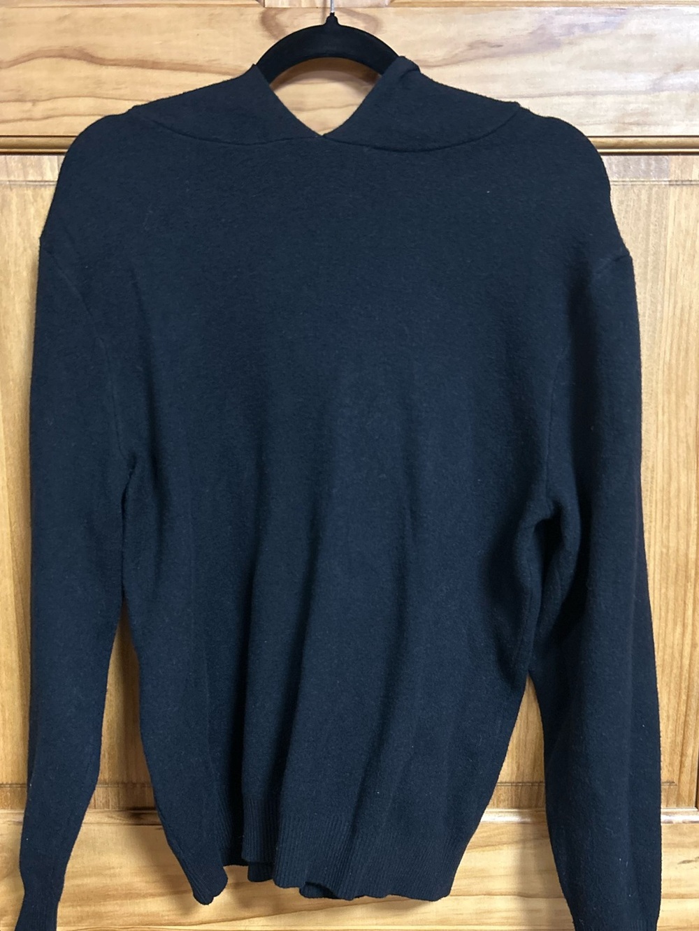 Men’s Black Hooded Knit Sweater